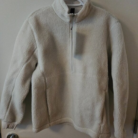 lululemon athletica Other - Lululemon High Pile Fleece Half Zip NWT Size S Bone